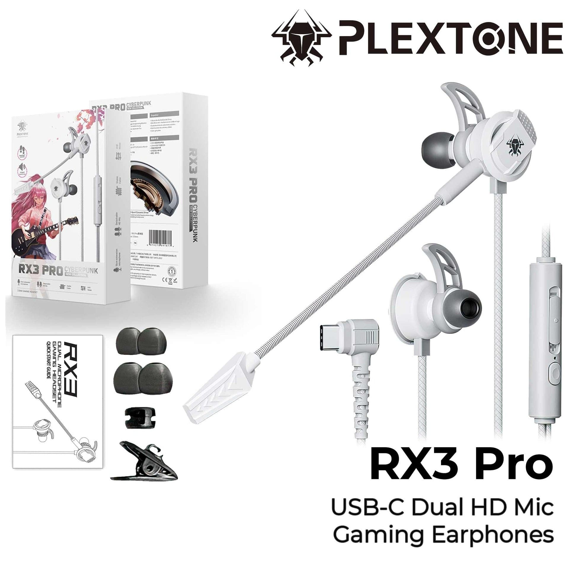 PLEXTONE RX3 Pro In-Ear Wired Gaming Earphones With Removable HD Microphone — image 4