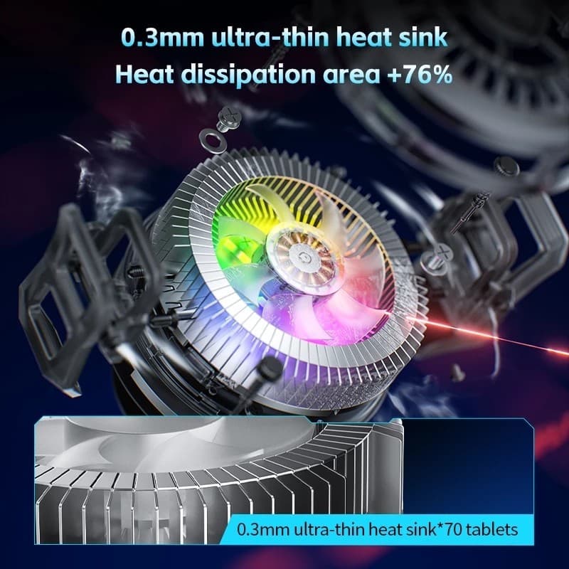 PLEXTONE UF1 Radiator Magnetic Suction RGB Light Mobile Phone Cooler — image 2
