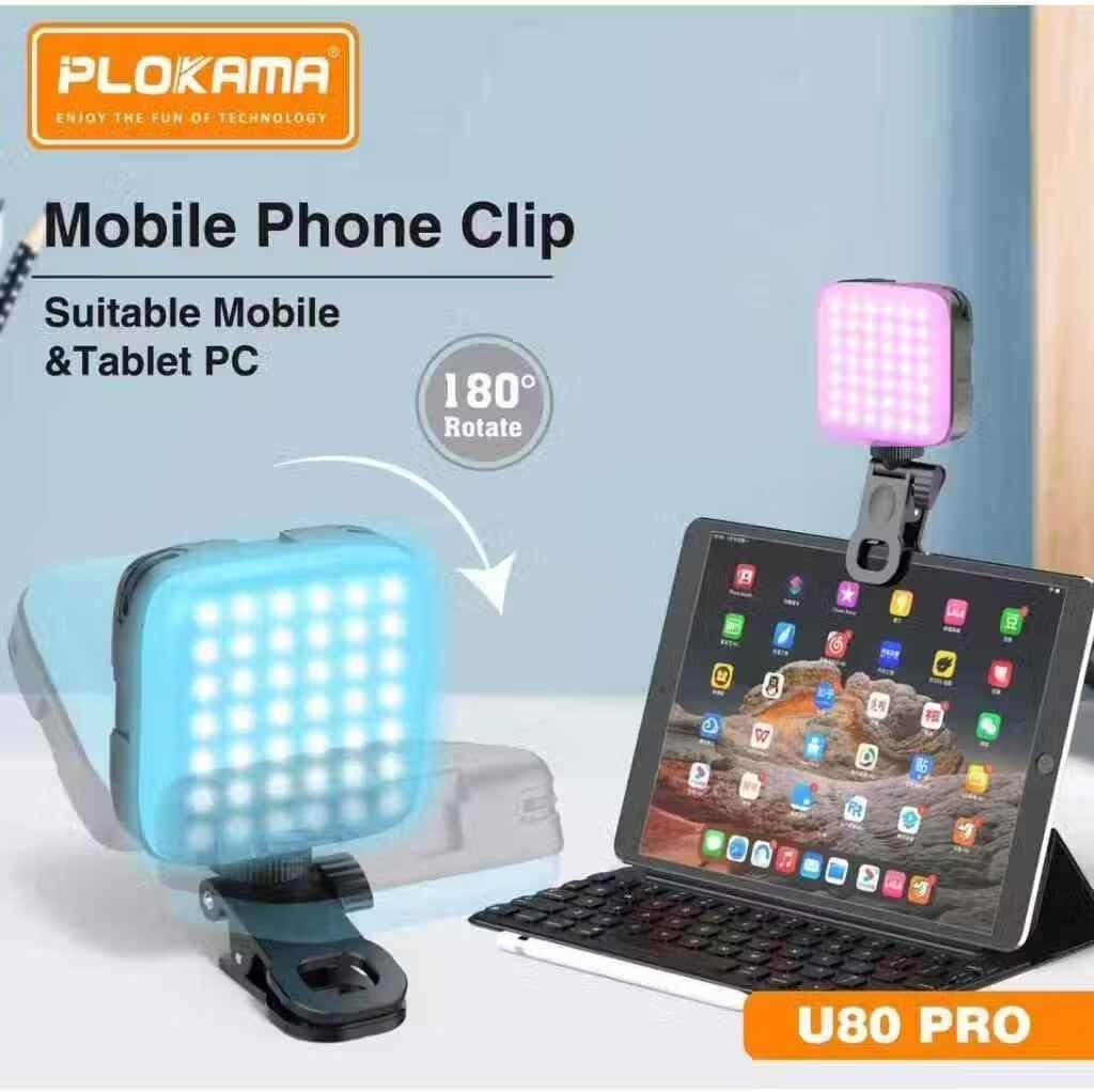 PLOKAMA U80 Pro Video Lighting Lamp Portable RGB LED Light For Phone & Camera — image 3