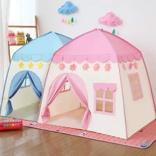 Portable Kids Foldable Play Tent Princess Castle Playground — image 1