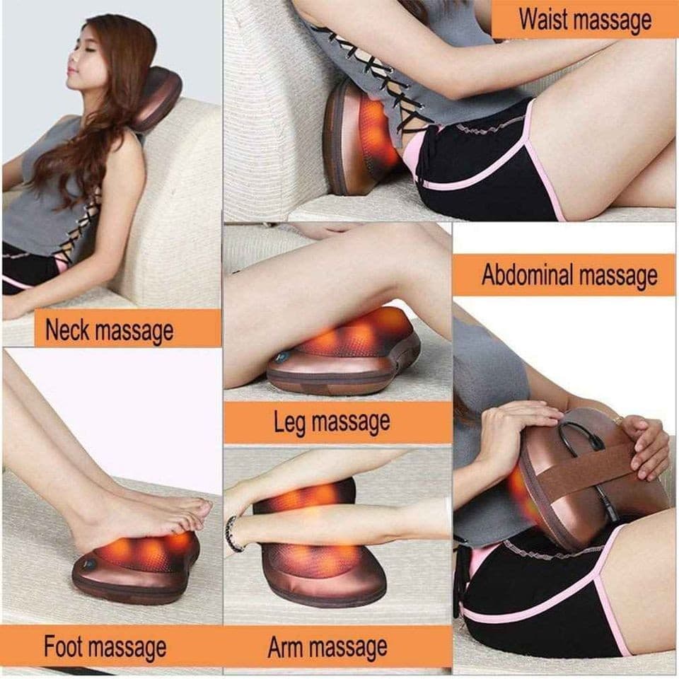 Portable Neck & Back Massager Pillow For Home, Office & Car Use — image 4