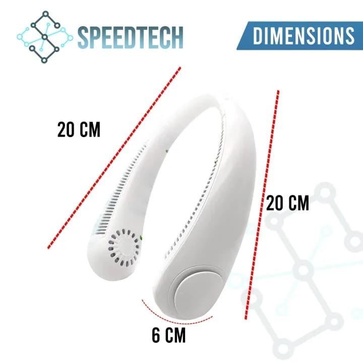Portable Vaneless Hanging USB Rechargeable Neck Fan Coolfan — image 3