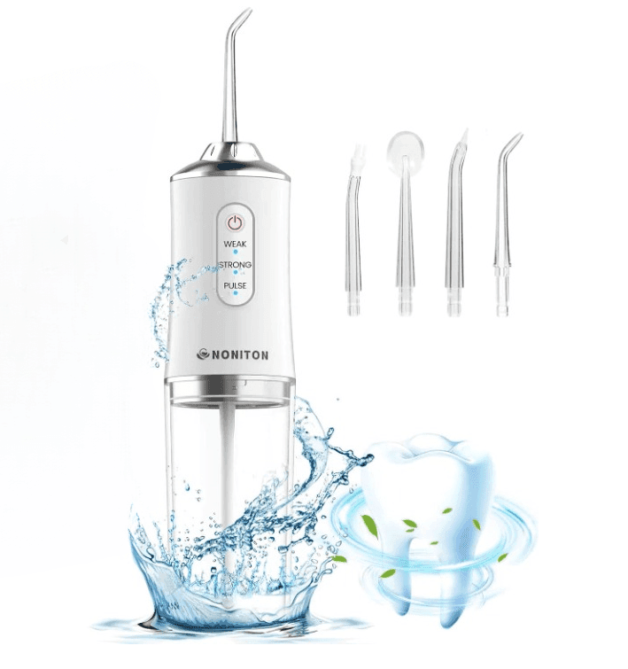 PPS Flush Cordless Rechargeable Water Flosser Dental Oral Irrigator 4 Jet Tips IPX7 Waterproof — image 1