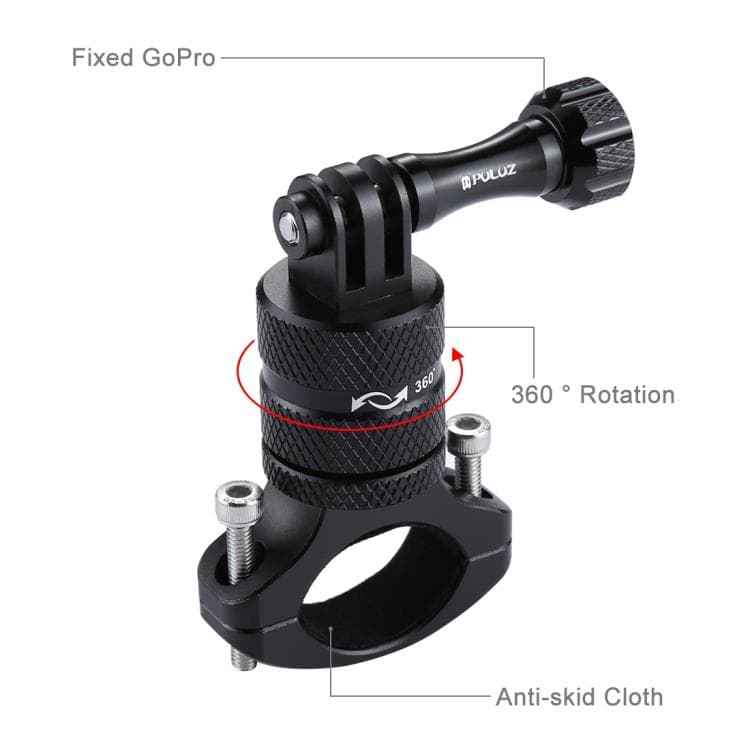 PULUZ PU223B 360° Bike Handlebar Mount Adapter With Screw For GoPro, Insta360, DJI & Action Cameras — image 4