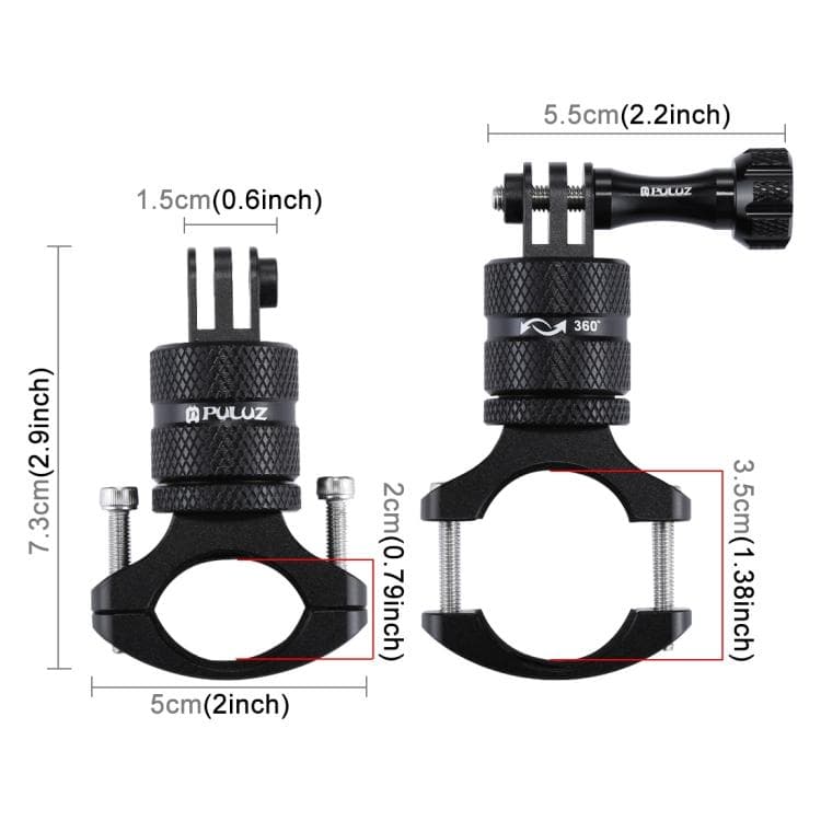 PULUZ PU223B 360° Bike Handlebar Mount Adapter With Screw For GoPro, Insta360, DJI & Action Cameras — image 3