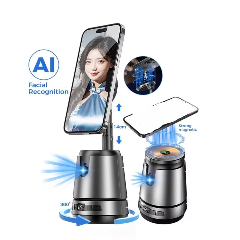 Q05 Smart Phone Magnetic Charging Gimbal Stabilizer 360° Rotation With AI Face Tracking — image 1