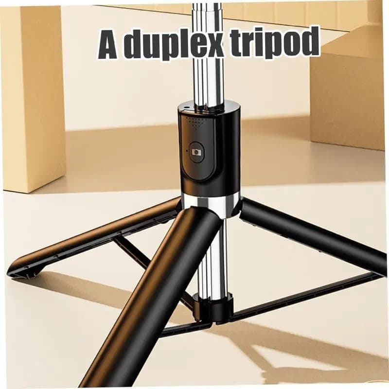 R1S L Selfie Stick Mini LED Fill Light Multifunction Tripod Selfie Stick — image 2
