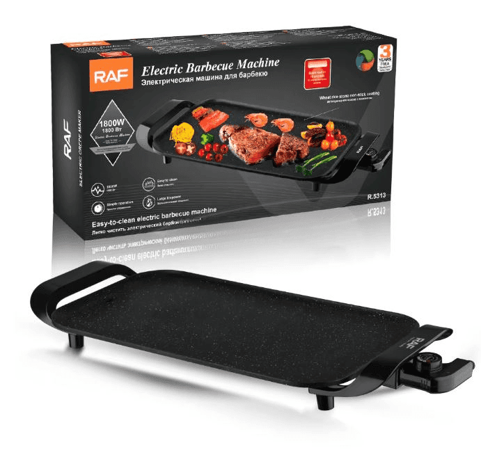RAF R5313 Electric Non-Stick BBQ Grill Machine 1800W — image 1