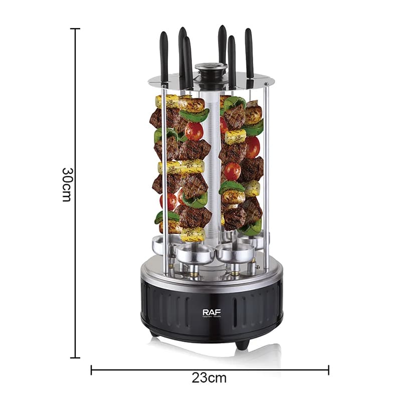RAF R8612 1000W Multifunctional Electric Grill Vertical Portable Rotating Barbecue — image 4