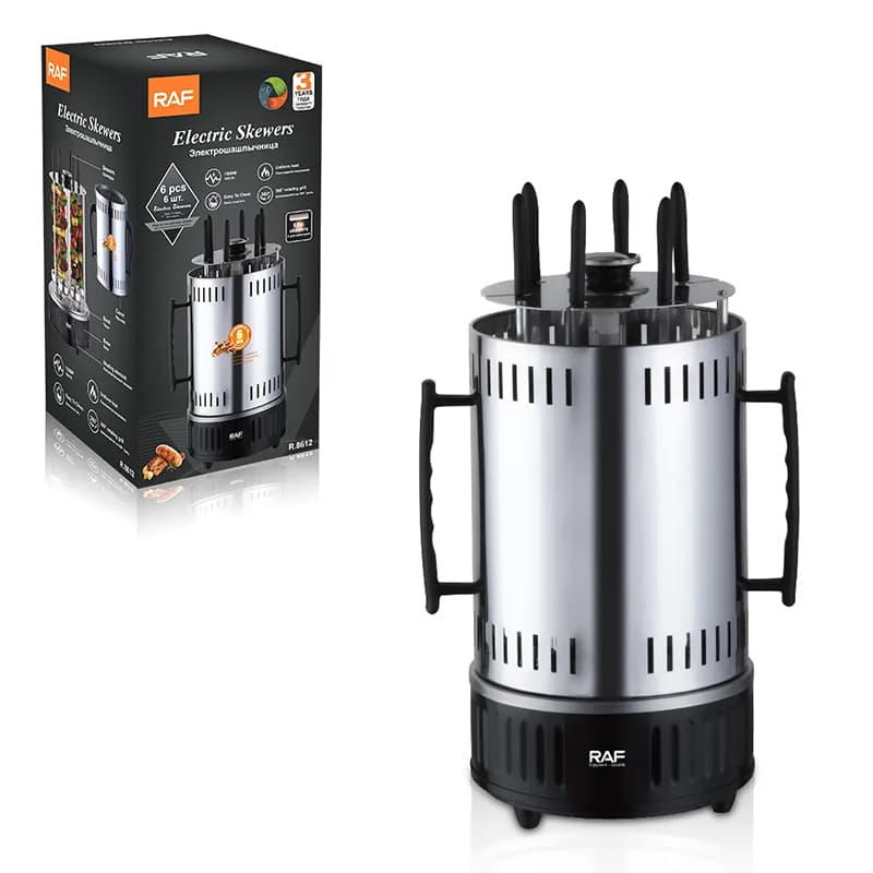 RAF R8612 1000W Multifunctional Electric Grill Vertical Portable Rotating Barbecue — image 2