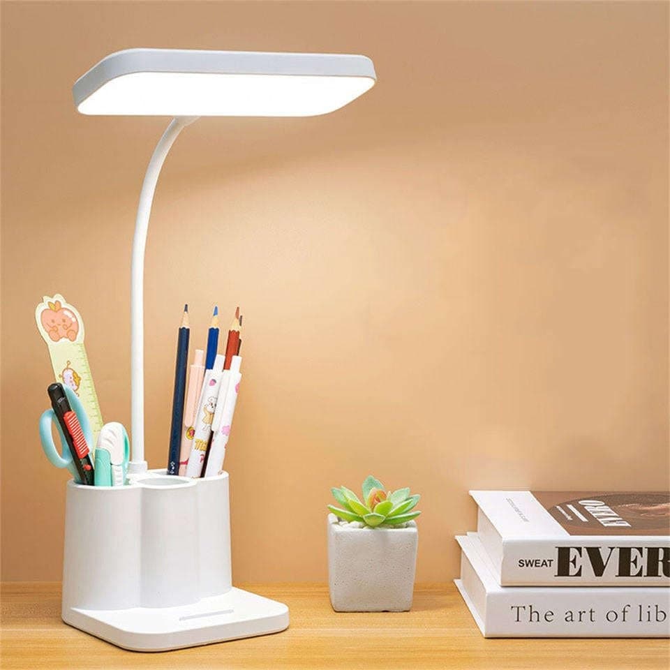 Rechargeable LED Study Lamp With Pen & Phone Holder – 3 Color Modes, Eye Care & Flexible — image 1