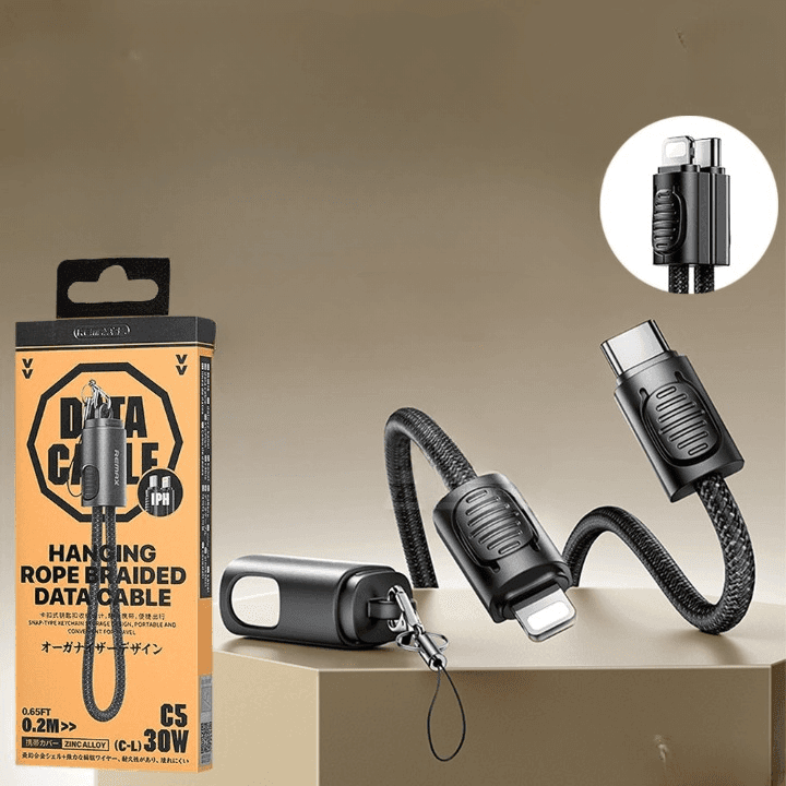 Remax C5 Type C To Lightning Charger Data Cable Keychain — image 2