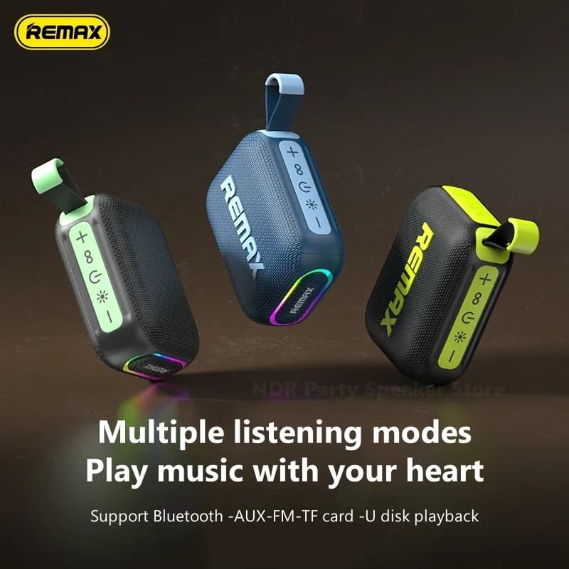 Remax RB M7 Portable Wireless Speaker - IP67 Waterproof, RGB Light, TWS HiFi Sound Loudspeaker — image 4