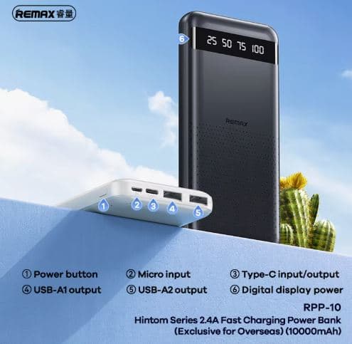 Remax RPP 10 2.4A Fast Charging 10000mAh Powerbank — image 2