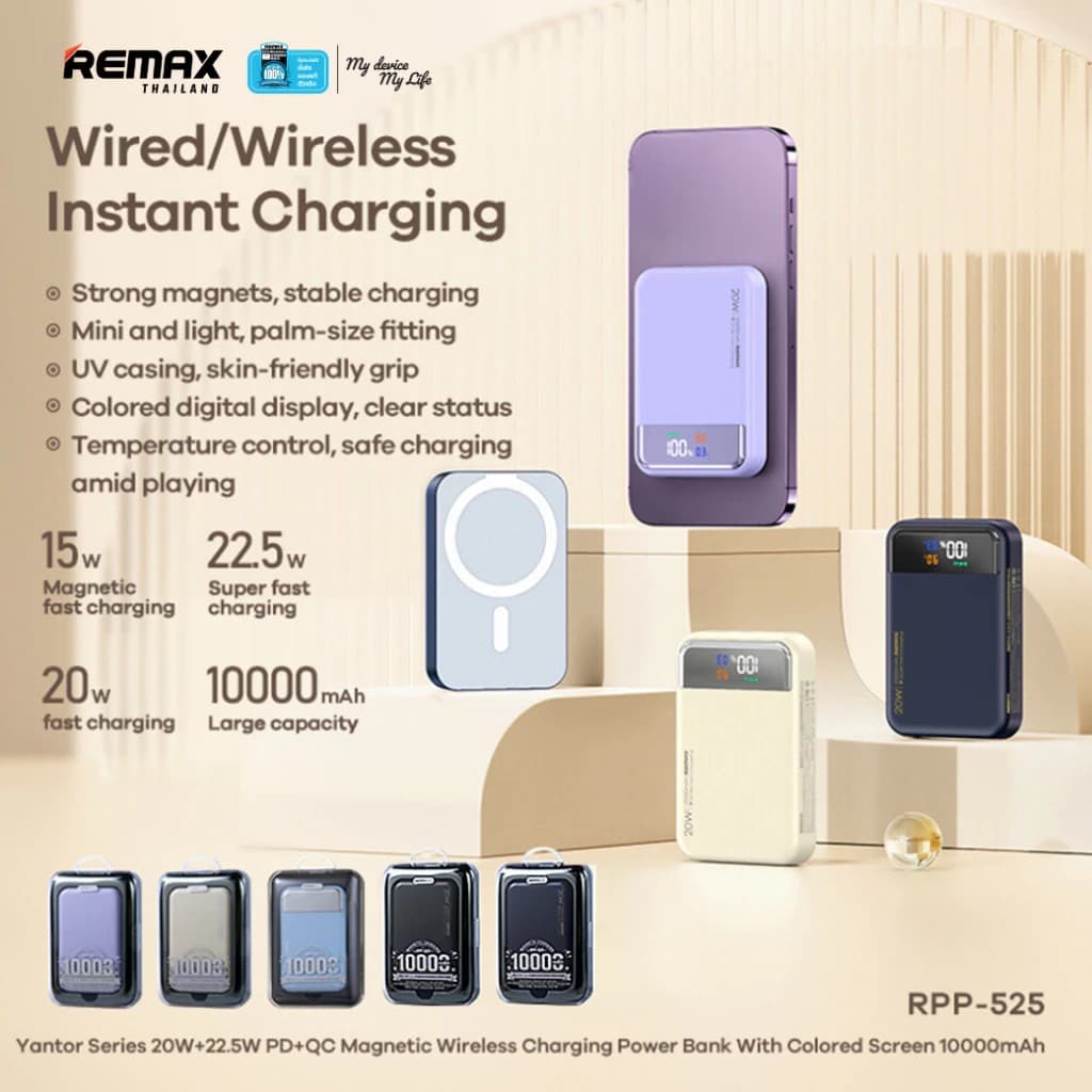 Remax RPP 525 Wireless Magnetic Fast Charging 10000mAh Powerbank — image 3