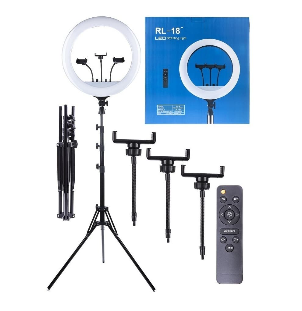 RL18 45CM LED Soft Ring Light With Stand Remote — image 1