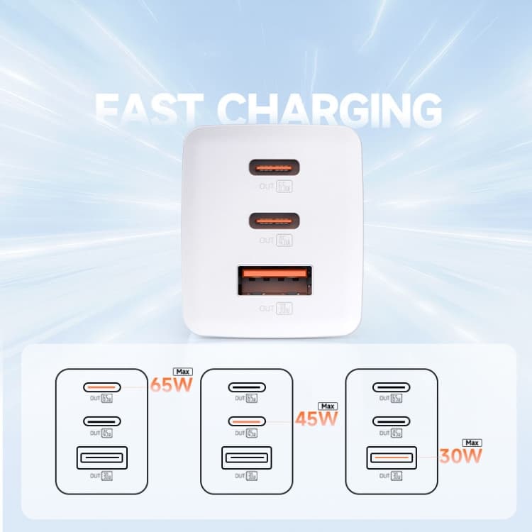 ROMOSS AC65H 65W GaN Fast Charger Foldable USB & Type-C Multifunctional Adapter — image 2