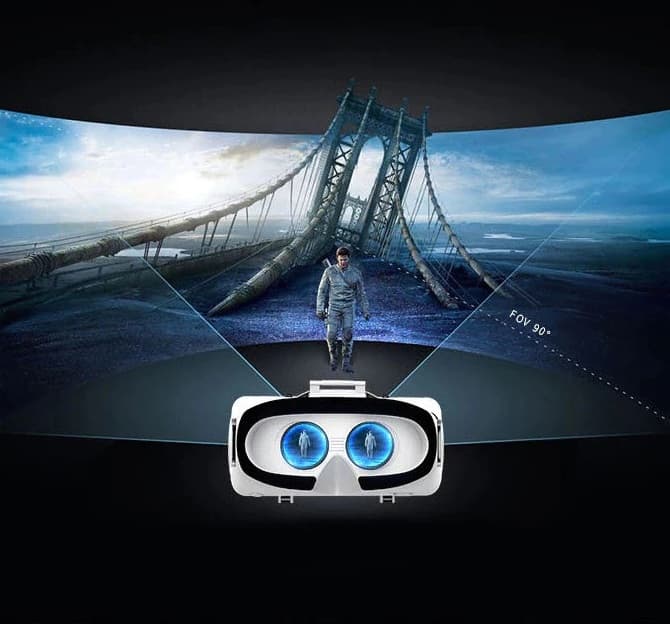 Shinecon G06EB VR Box Virtual Reality 3D Glasses With Earphone Headset — image 3