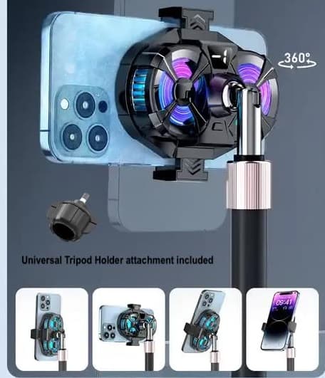 SL07 Digital Tempereture Display Dual Cooling Fan Cell Phone Radiator Mobile Phone Cooler — image 3