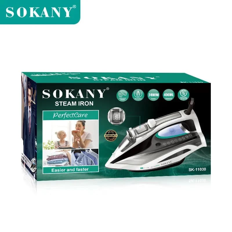 SOKANY SK‑11030 Steam Iron with Ceramic Soleplate And 400ml Water Tank — image 6