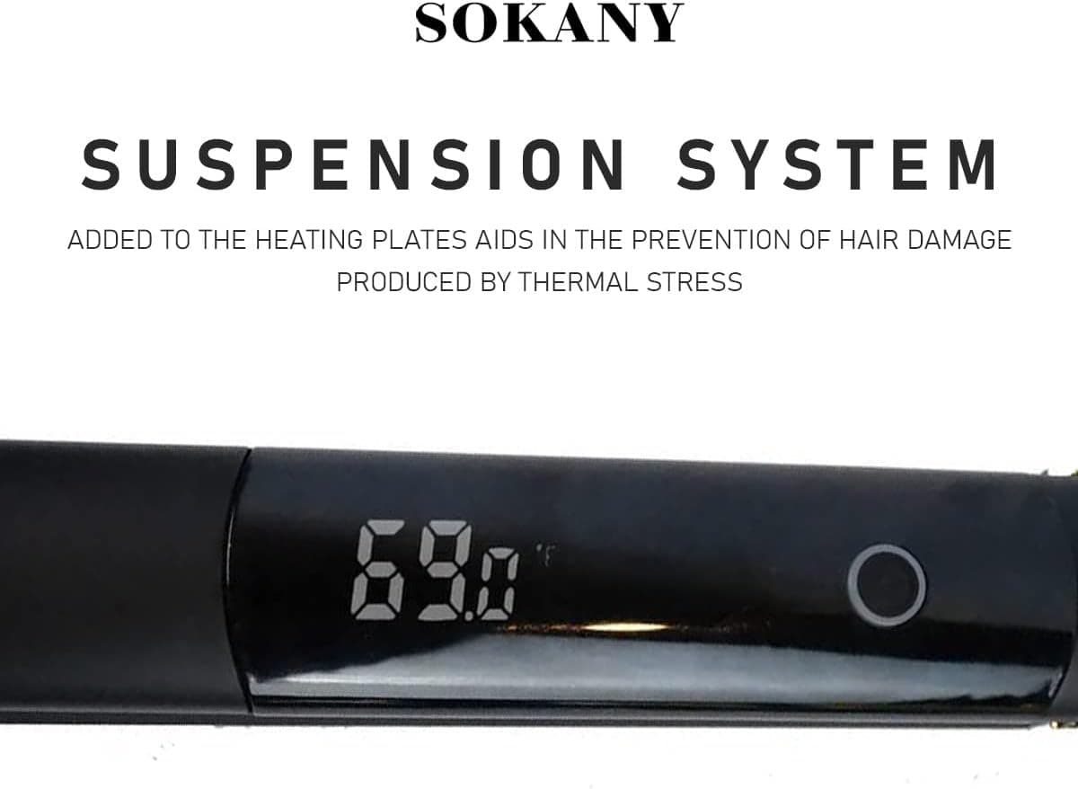 Sokany SK‑1901 Professional Hair Straightener Flat Iron With Adjustable Temperature & LCD Display — image 5