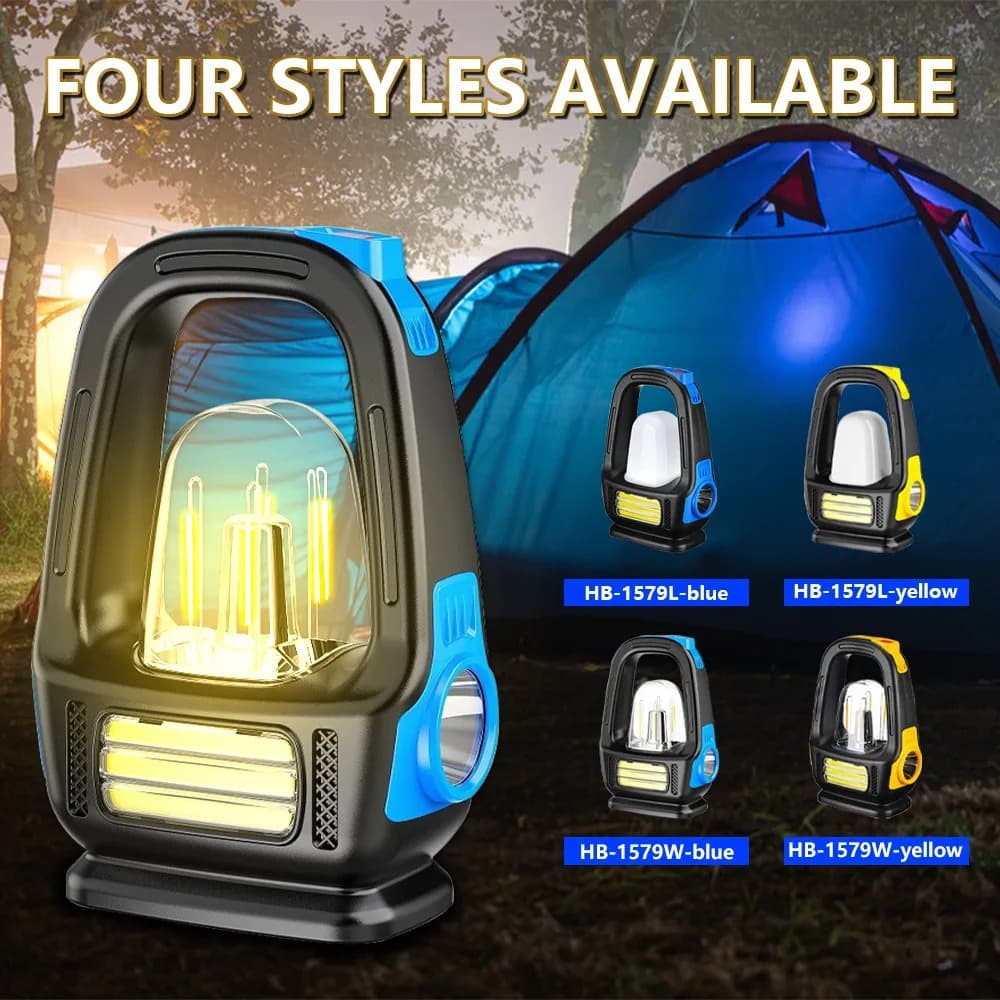 Solar Rechargeable Camping Lantern Light Bright COB Flashlight For Hiking & Fishing — image 5