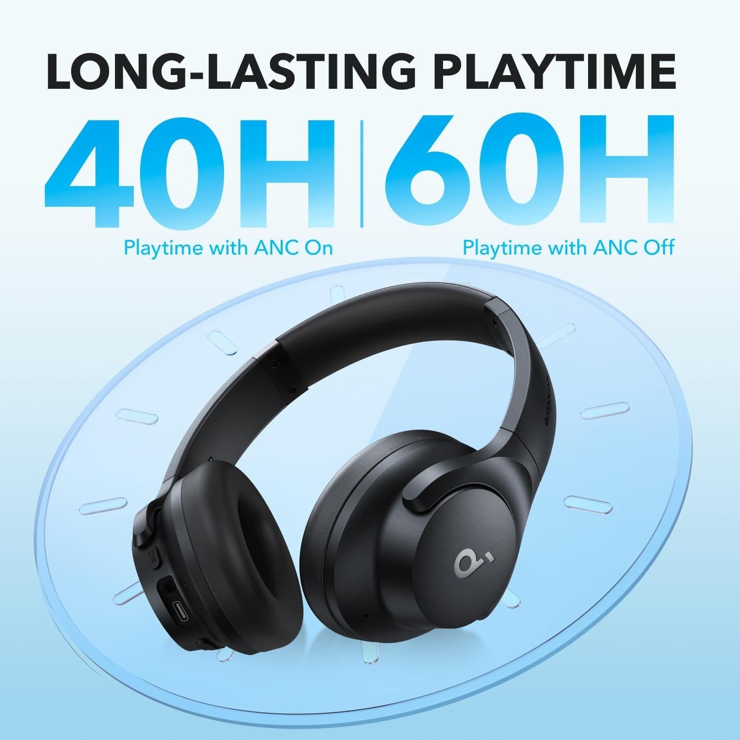 Soundcore By Anker Q20i Hybrid Active Noise Cancelling Wireless Over‑Ear Bluetooth Headphone — image 4