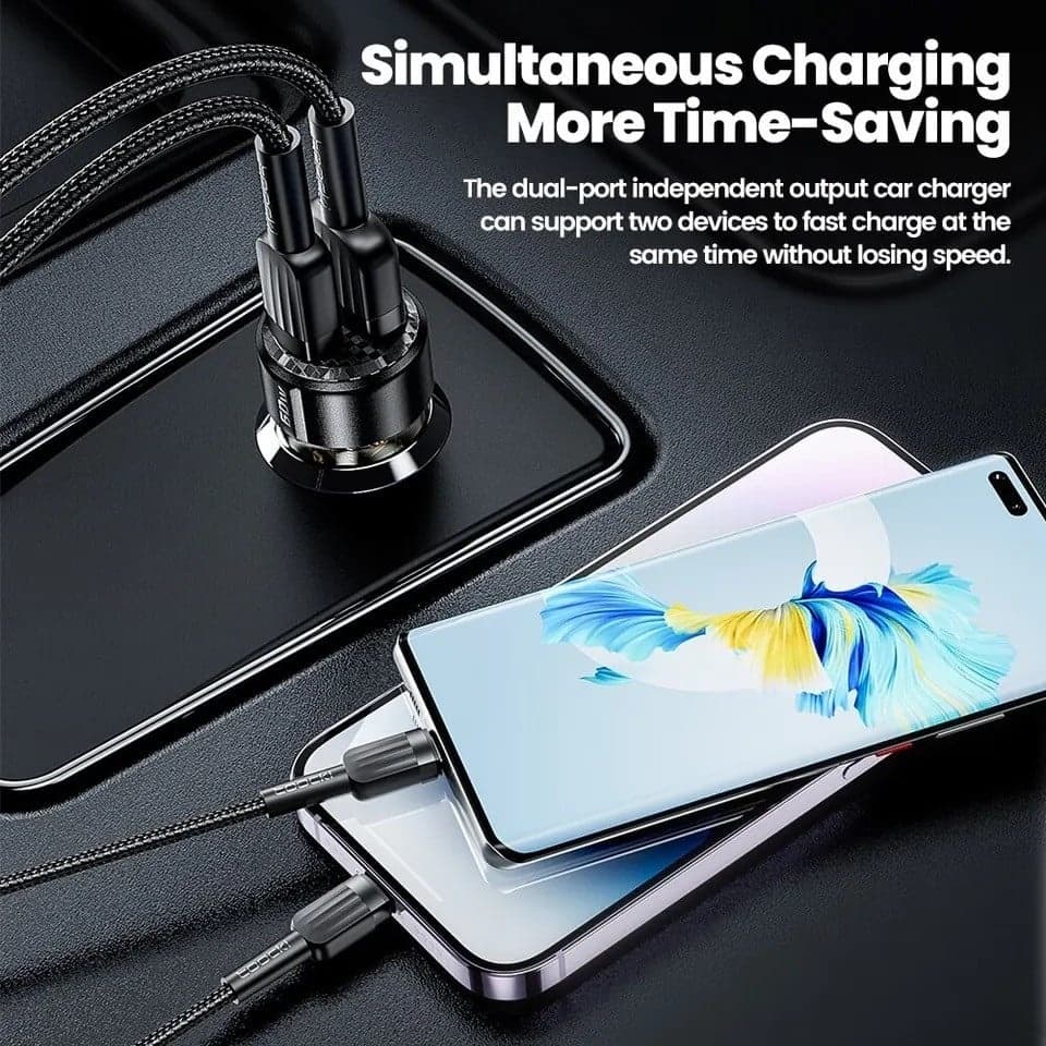 Toocki LL01 60W Car Charger with 30W Quick Charge & Transparent Case — image 2