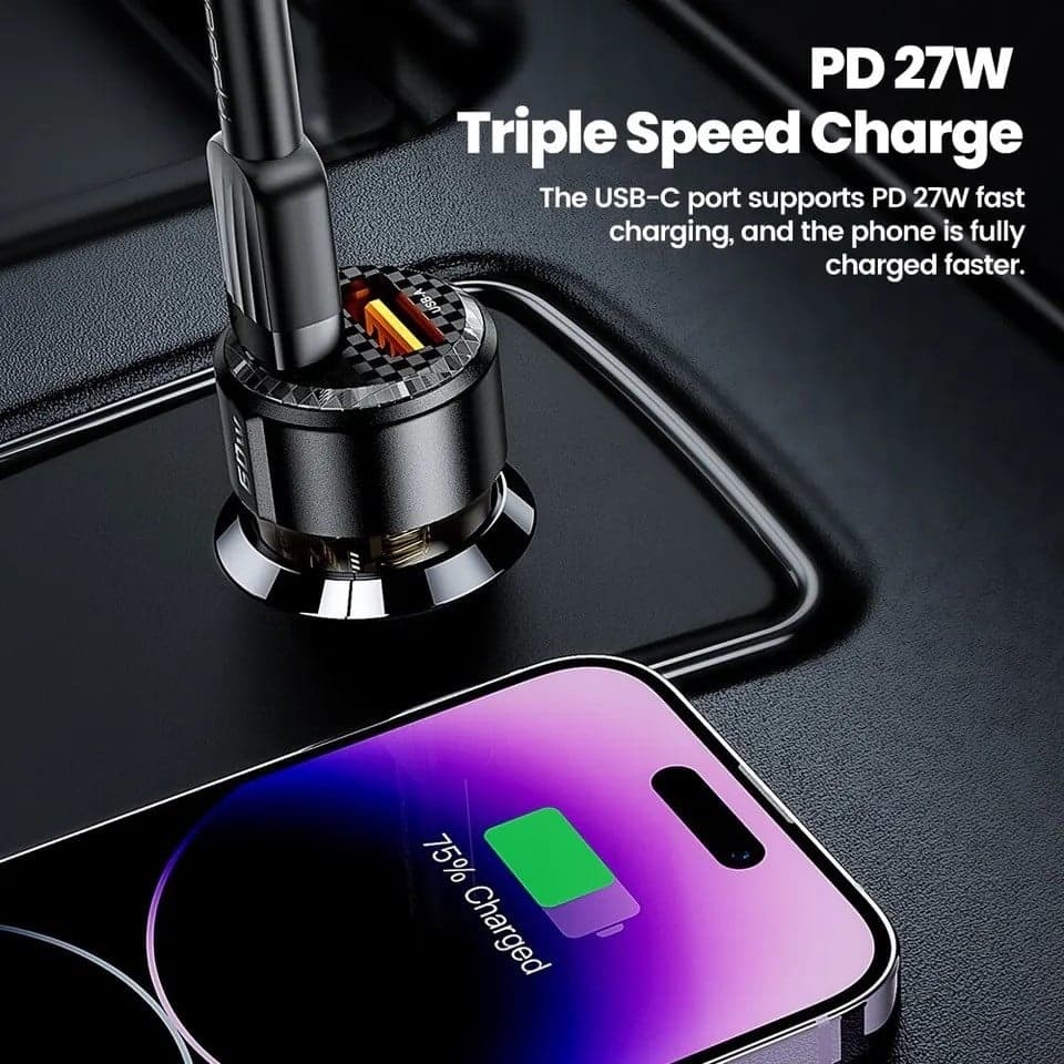 Toocki LL01 60W Car Charger with 30W Quick Charge & Transparent Case — image 3