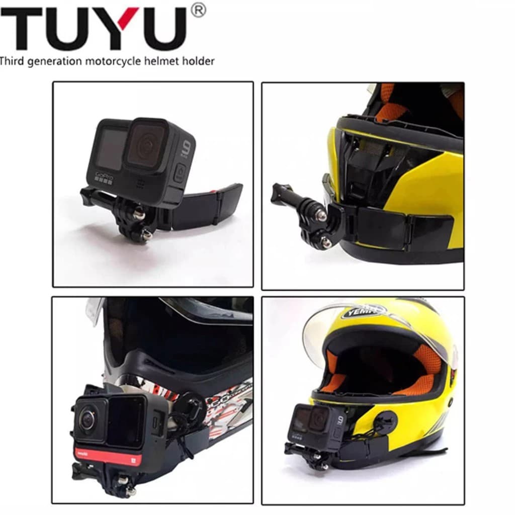 Tuyu Helmet Chin Mount For Full Face Helmet Foldable Adjustable Helmet Strap For GoPro — image 3