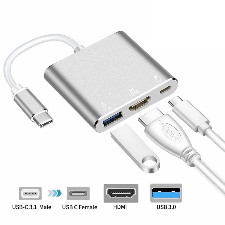 Type C To HDMI 3 In 1 4K Adapter 3.0 USB Port And Type C 3.1 Female Charging Port — image 3