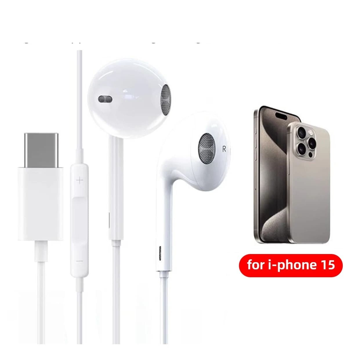 Type C Wired Earphones In-Ear With Mic For For Type C Devices — image 1