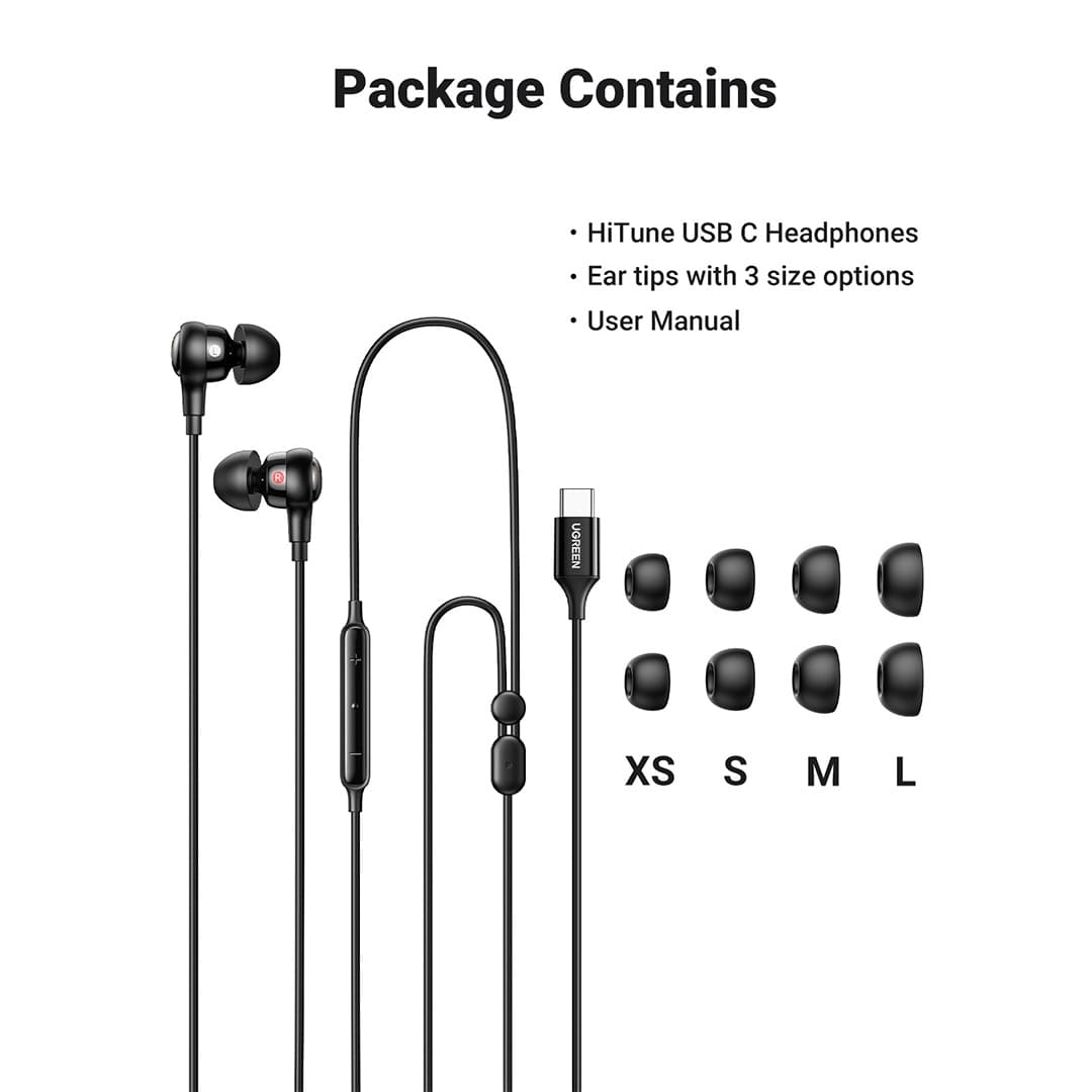 UGREEN 30638 Type-C In-Ear Wired Earphones With Built-in Microphone — image 2