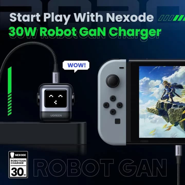 UGREEN Nexode RG 30W USB C Robot GaN Fast Charger Power Adapter — image 4