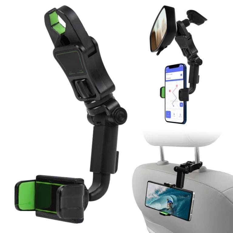 Universal Car Rearview 360° Rotating Mobile Phone Holder Mount — image 1