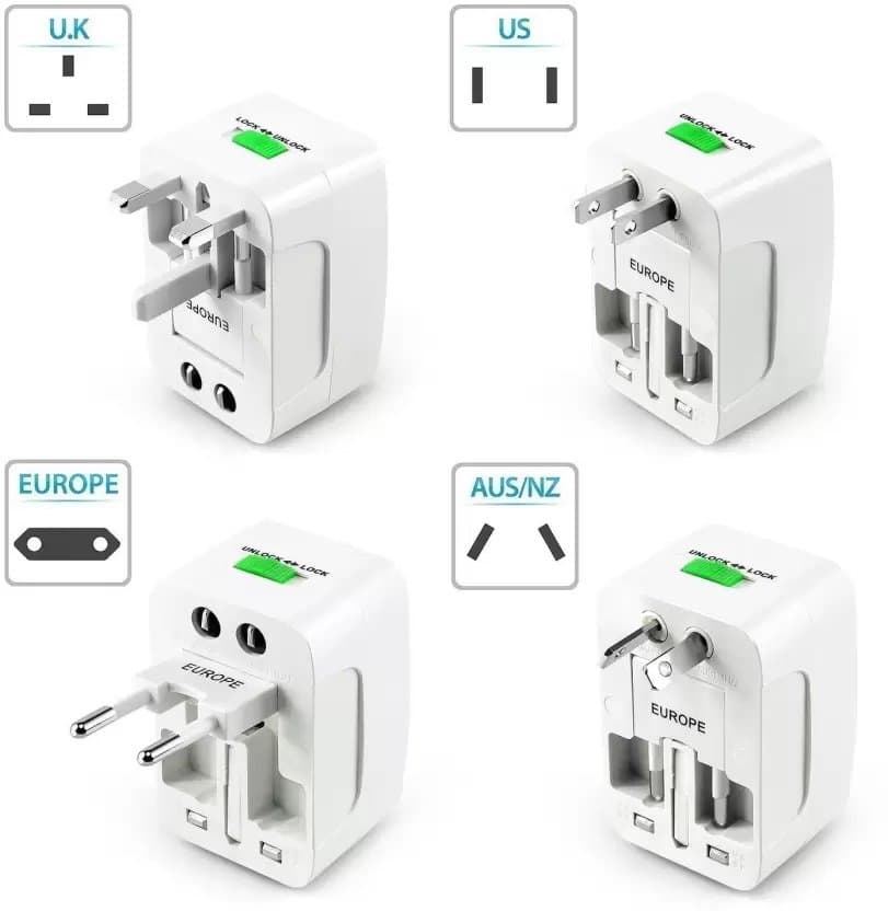 Universal Travel Adapter with Built In Dual USB Charger Ports Worldwide Adaptor — image 2