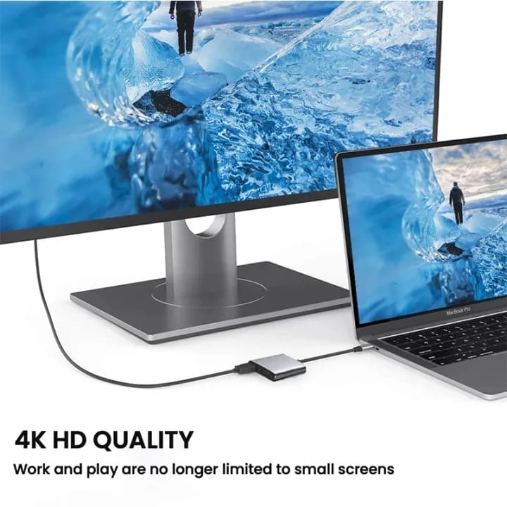 USB C Hub 4 in 1 4K HDMI VGA Adapter With USB 3.0 Type-C Dongle — image 2