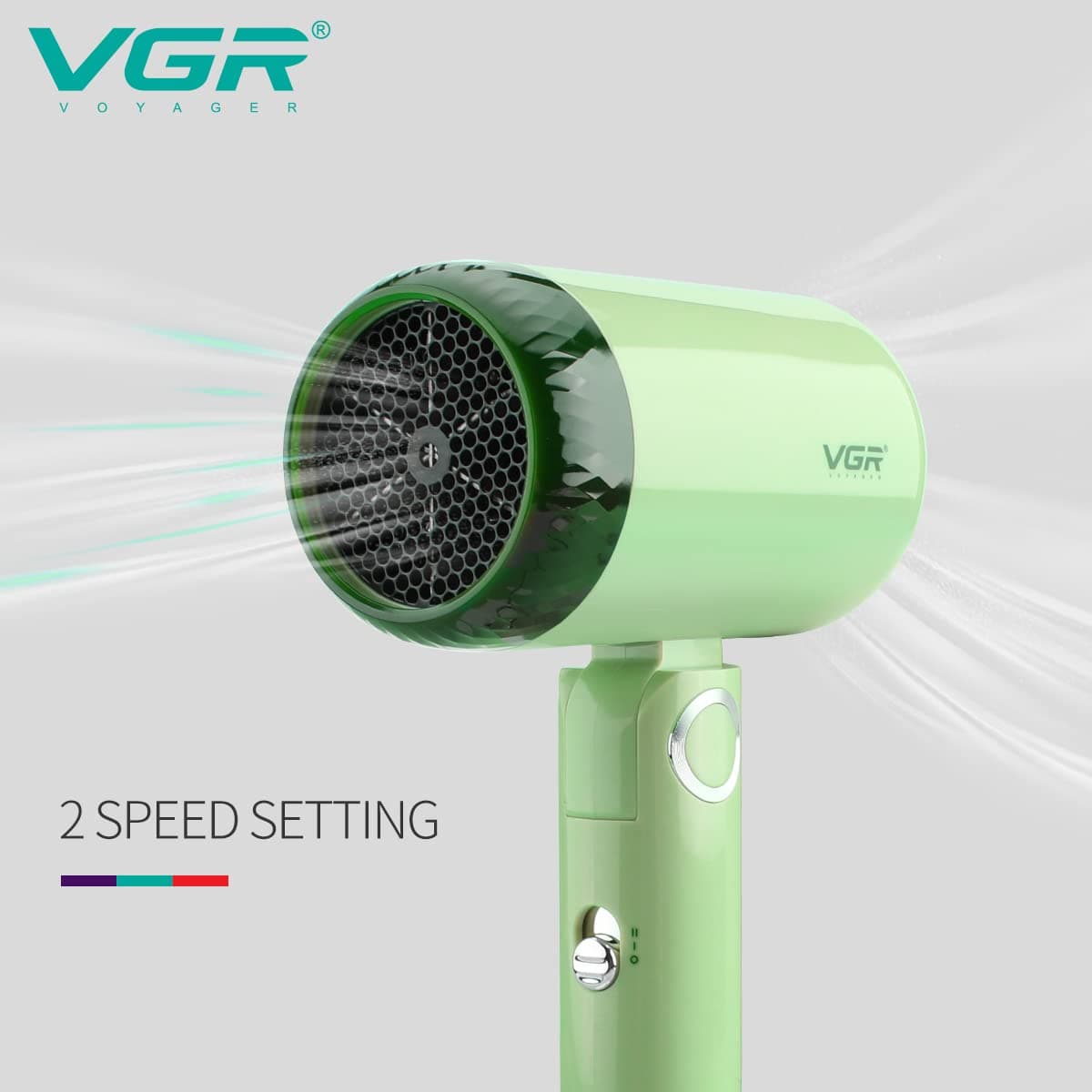 VGR V421 Professional Foldable Hair Dryer 1200W DC Motor 2 Speed Settings — image 3