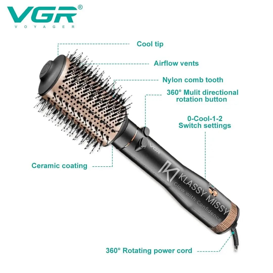 VGR V494 Rotating Hot Air Styler And Comb for Women — image 5
