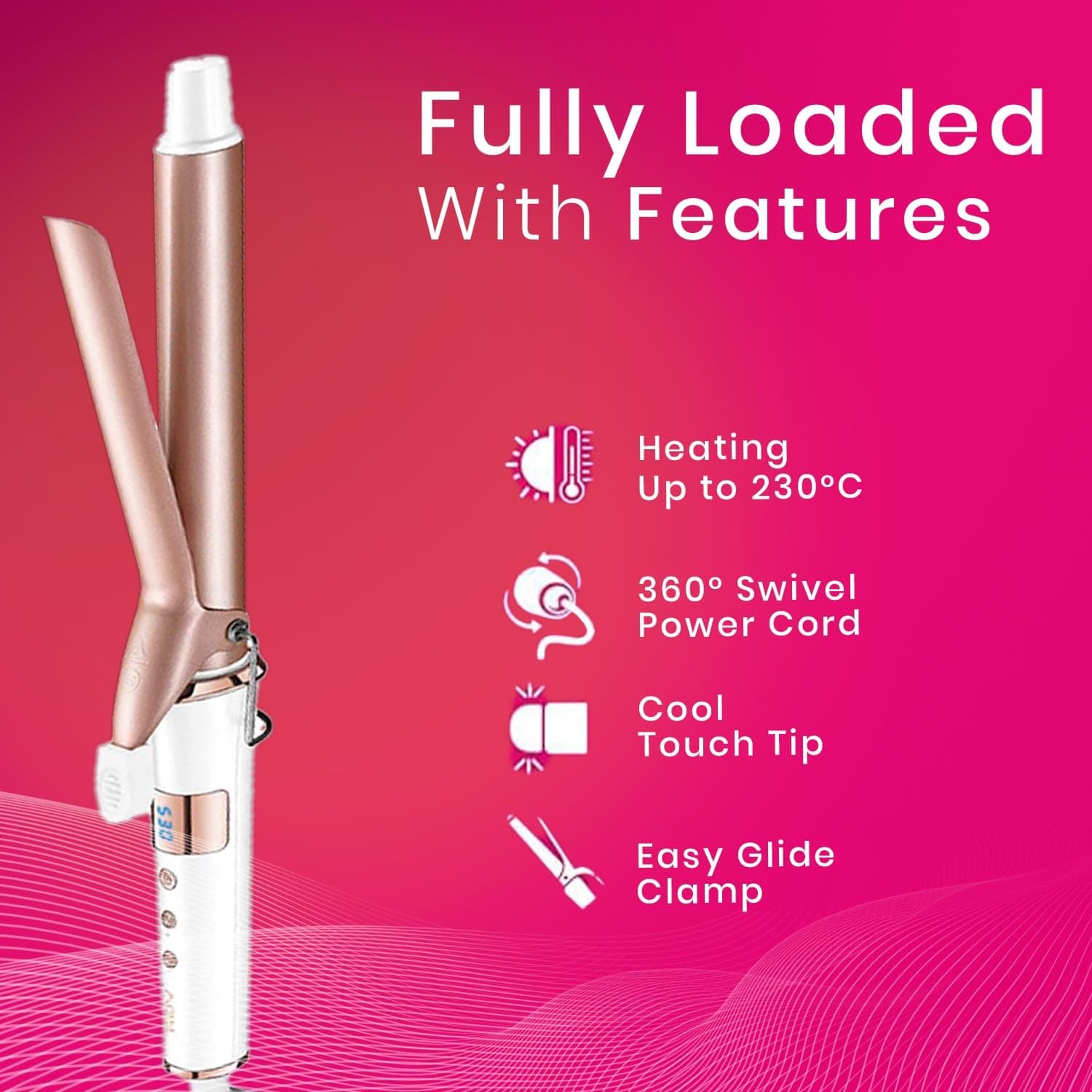 VGR V578 Professional Electric Fast Heating Hair Curling Iron — image 2