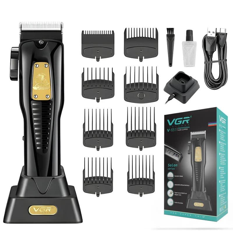 VGR V651 Electric Professional Adjustable Hair Trimmer Haircut Machine Barber Clipper — image 1