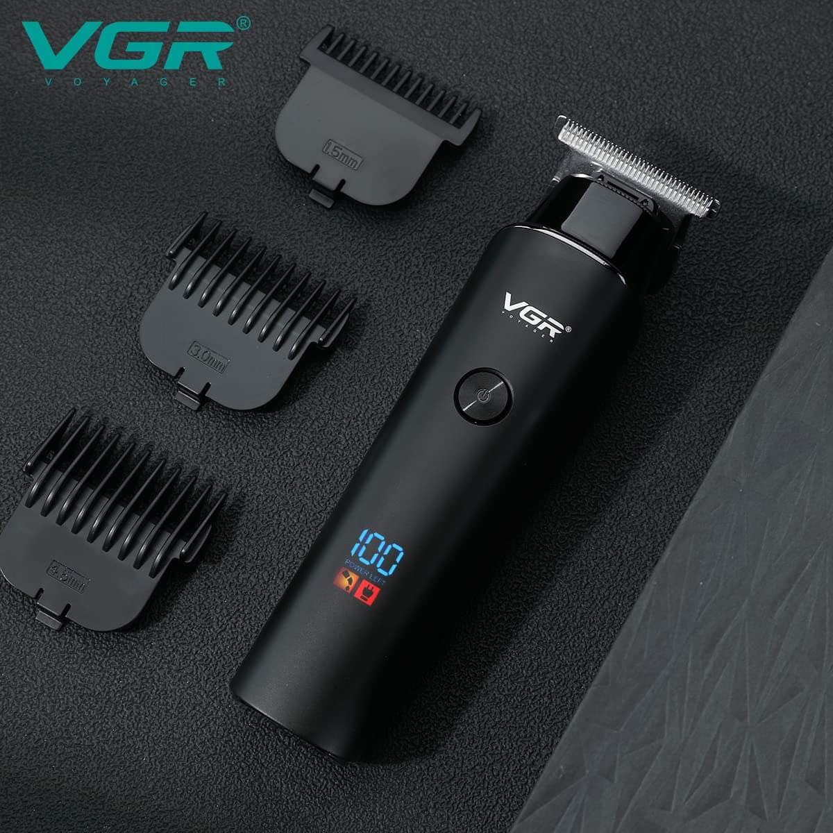 VGR V937 Professional Cordless Rechargeable Hair Trimmer With LED Display — image 3
