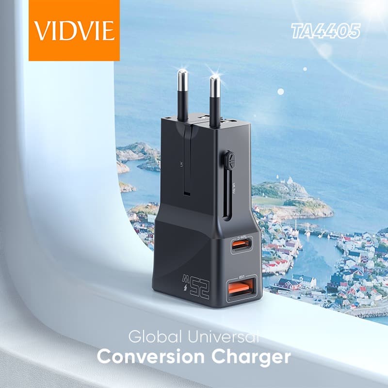 Vidvie TA4405 25W Global Universal Conversion Charger Travel Adapter — image 1