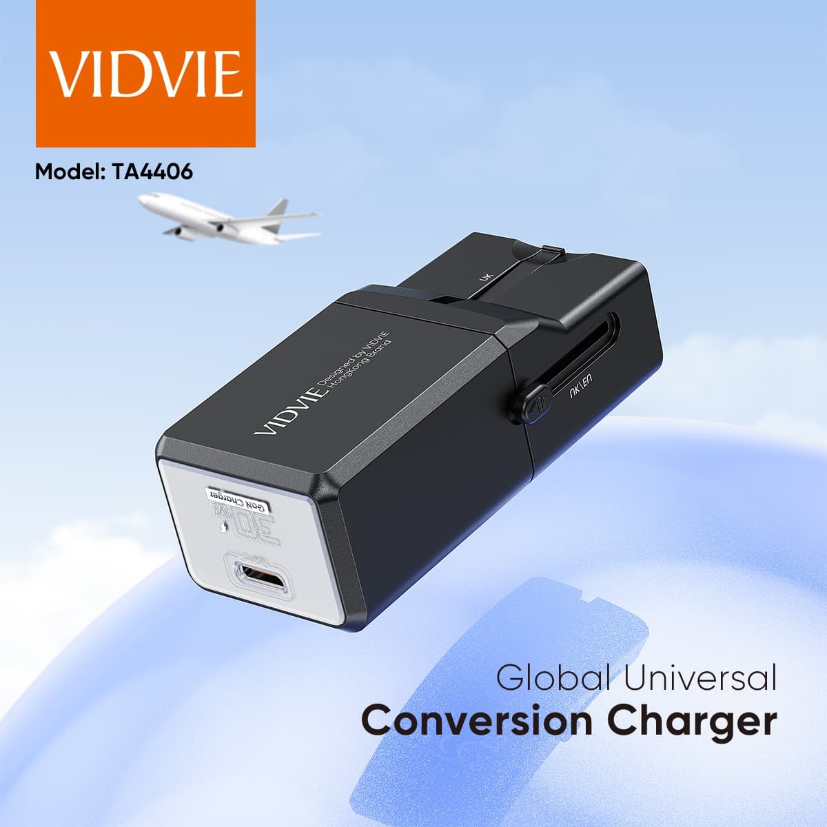 Vidvie TA4406 33W Wall Charger Global Universal Conversion Travel Adapter — image 1