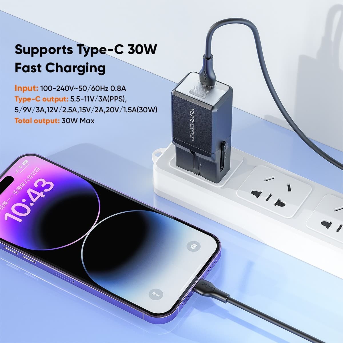 Vidvie TA4406 33W Wall Charger Global Universal Conversion Travel Adapter — image 3