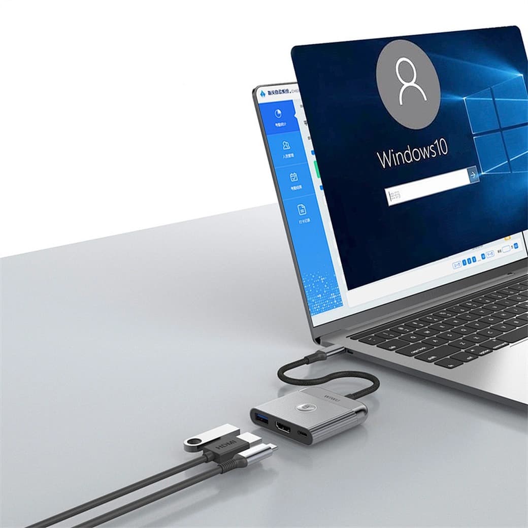 WiWU HB002 3 In 1 Type C To HDMI Hub Laptop Adapter — image 3