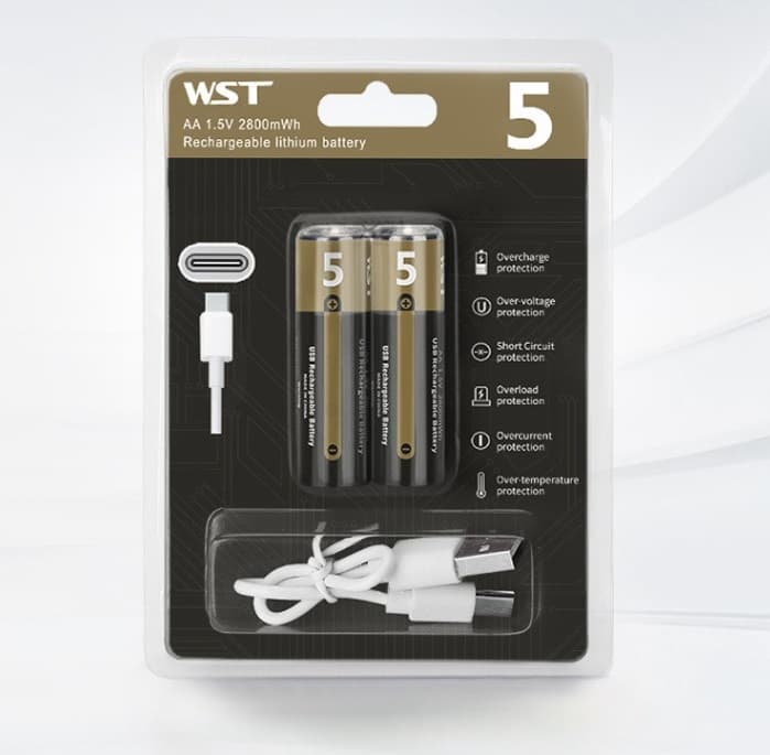 WST Type C Rechargeable AA Batteries 1 Pair — image 5