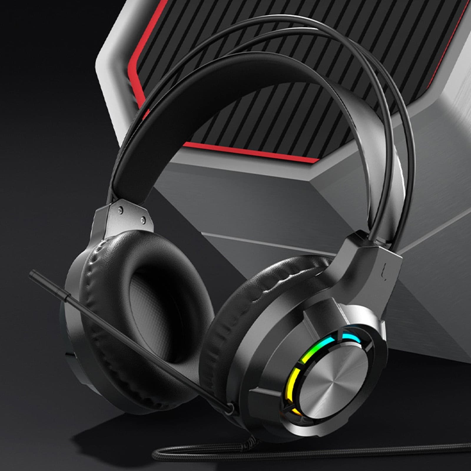 X17 Deepbass Over‑Ear Gaming Headset With Microphone LED RGB Lighting — image 2