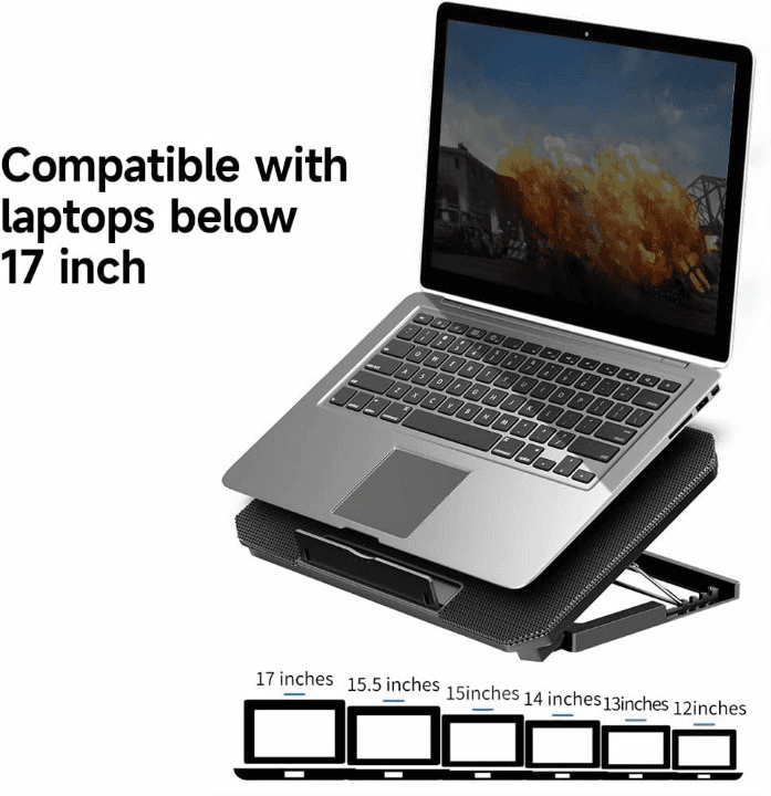 X2 Laptop Cooling Pad 4-Level Adjustable Height Laptop Cooler Stand — image 2
