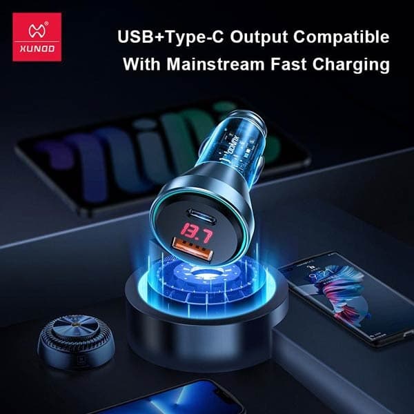 Xundd XDCH-040 43W PD + 1 QC3.0 USB-A Digital Display Fast Car Charger — image 3